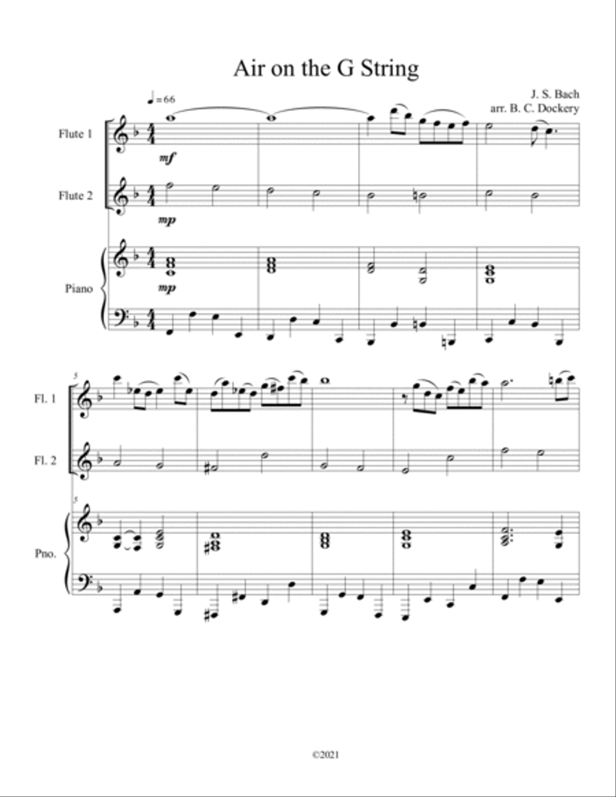 10 Wedding Duets for 2 Flutes and Piano Flute Duet scores gallery preview page 3