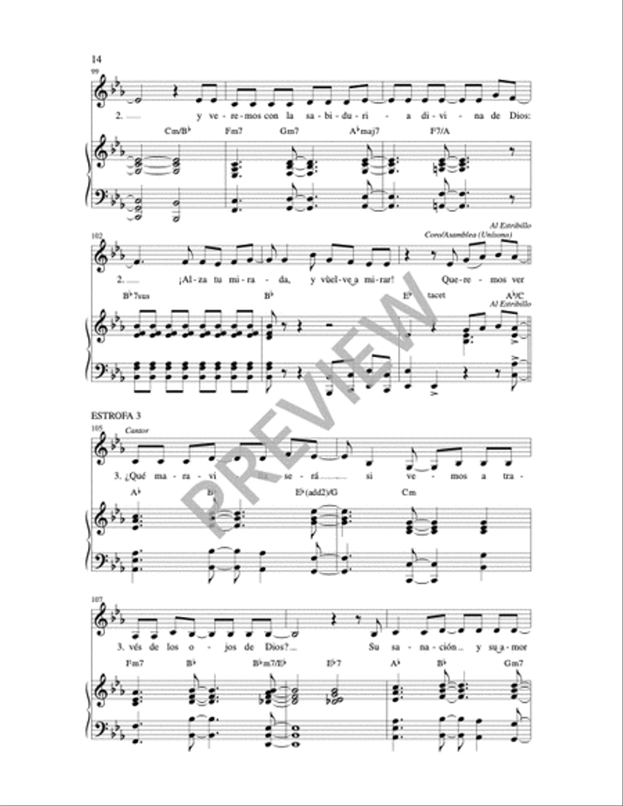 Through the Eyes of God 4-Part scores gallery preview page 3
