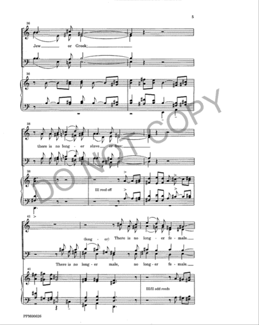 You Are One in Christ Jesus 4-Part scores gallery preview page 6