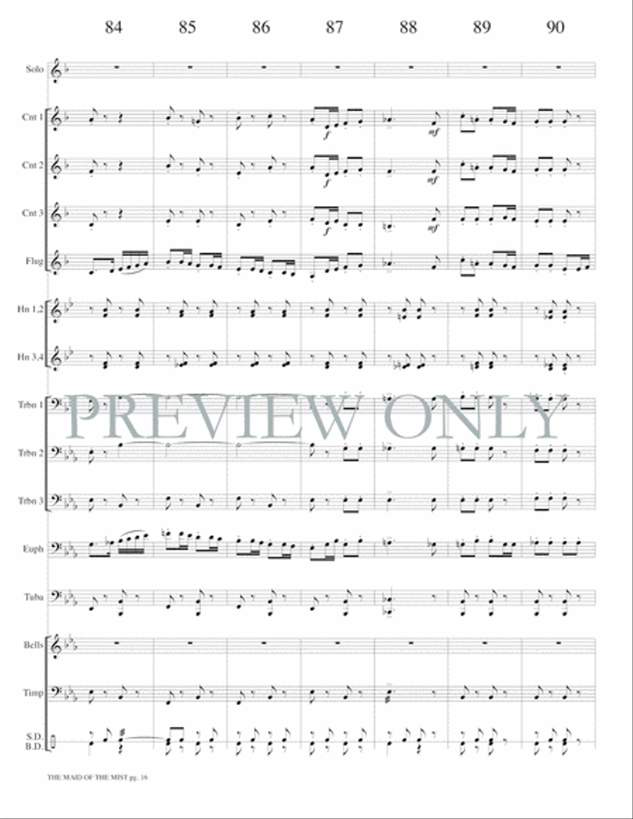 The Maid of the Mist Small Ensemble scores gallery preview page 18