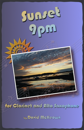 Book cover for Sunset 9pm, for Clarinet and Alto Saxophone Duet