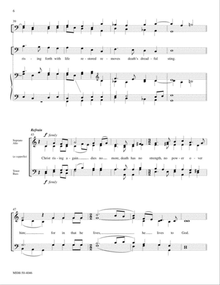 Christ Rising Again Choir scores gallery preview page 6