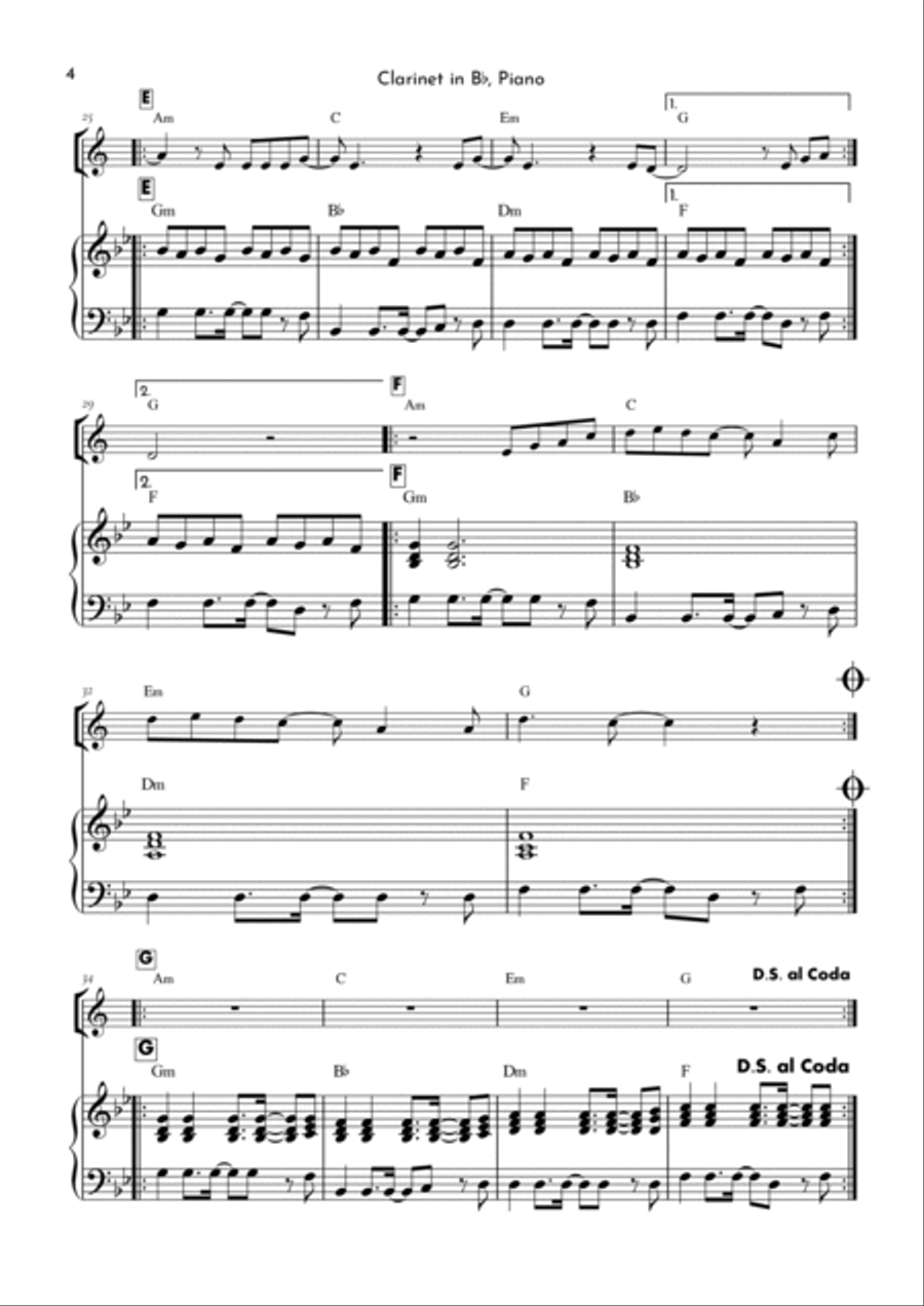 What Is Love What Is Love B-Flat Clarinet scores gallery preview page 4