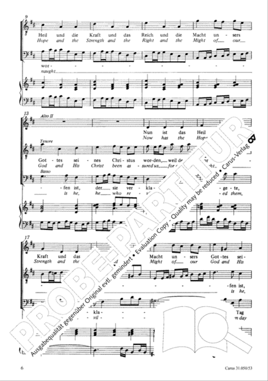 Now has the hope and the strength (Nun ist das Heil und die Kraft) 4-Part scores gallery preview page 7