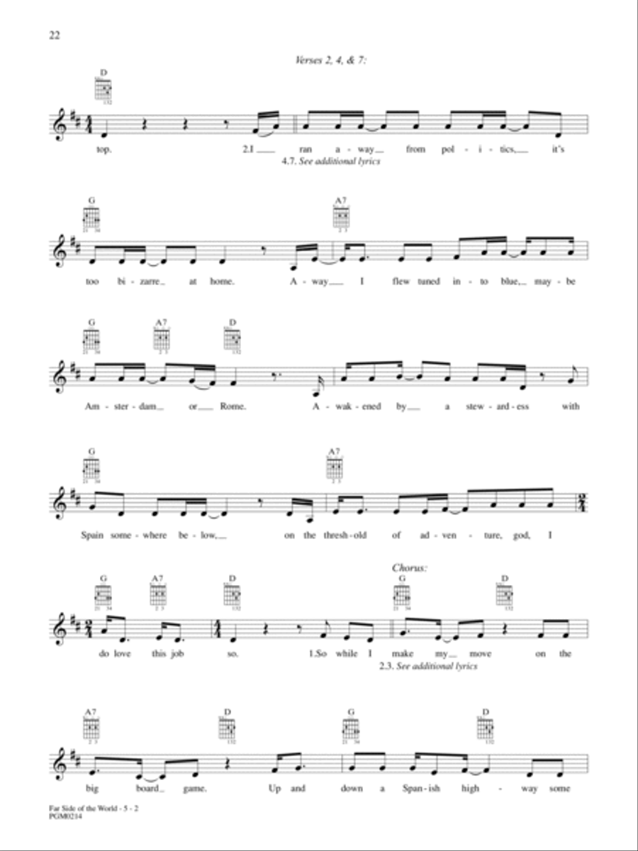 Far Side of the World Far Side of the World Guitar Tablature scores gallery preview page 2