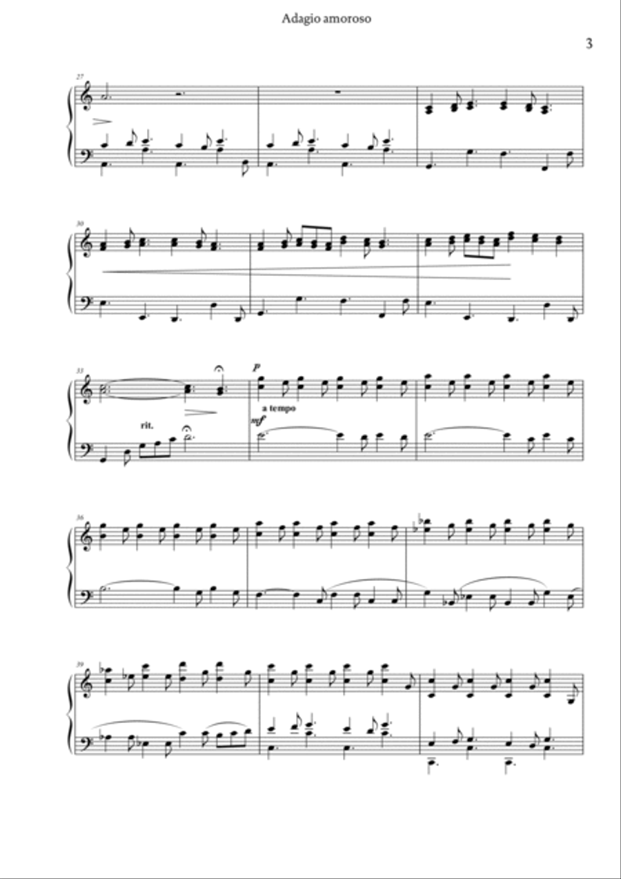 Adagio amoroso Adagio amoroso Piano Solo scores gallery preview page 3