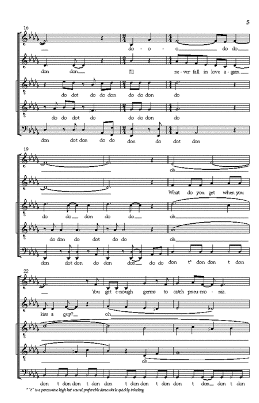 I'll Never Fall in Love Again Choir scores gallery preview page 4