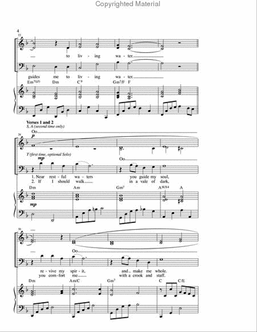 The Lord Is My Shepherd 4-Part scores gallery preview page 4