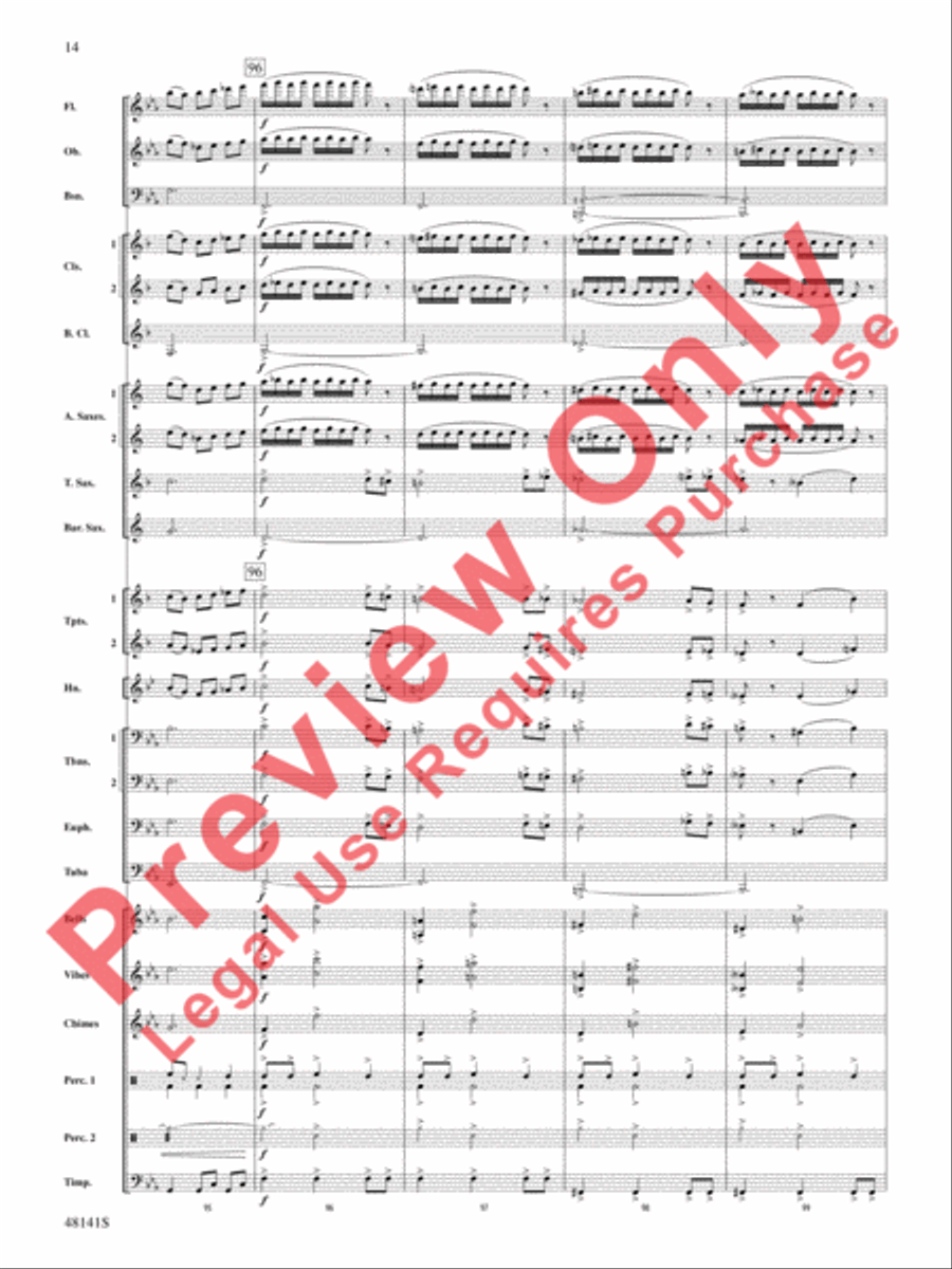 The Offerings of Nadab and Abihu Concert Band scores gallery preview page 15