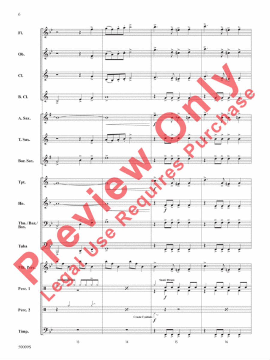 On to Victory Concert Band scores gallery preview page 7
