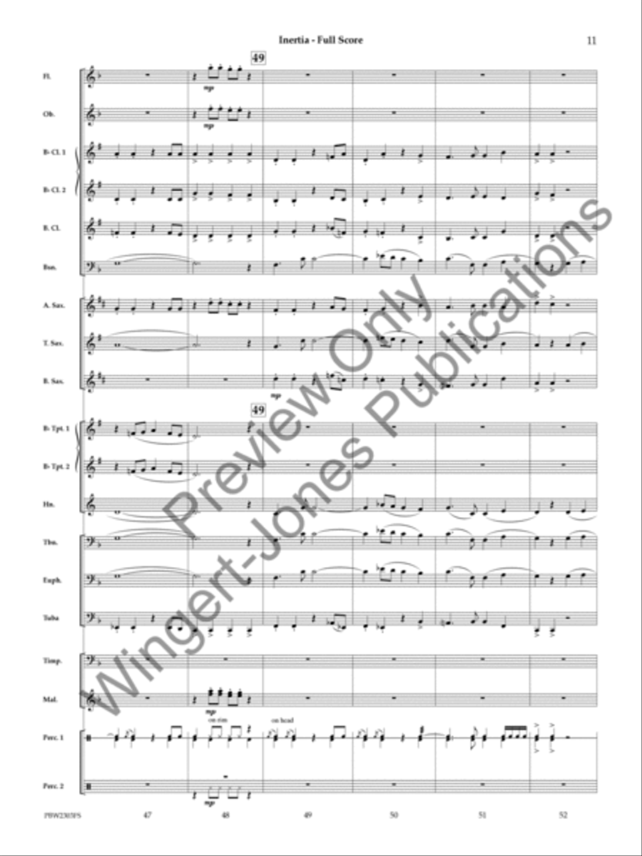 Inertia Concert Band scores gallery preview page 12