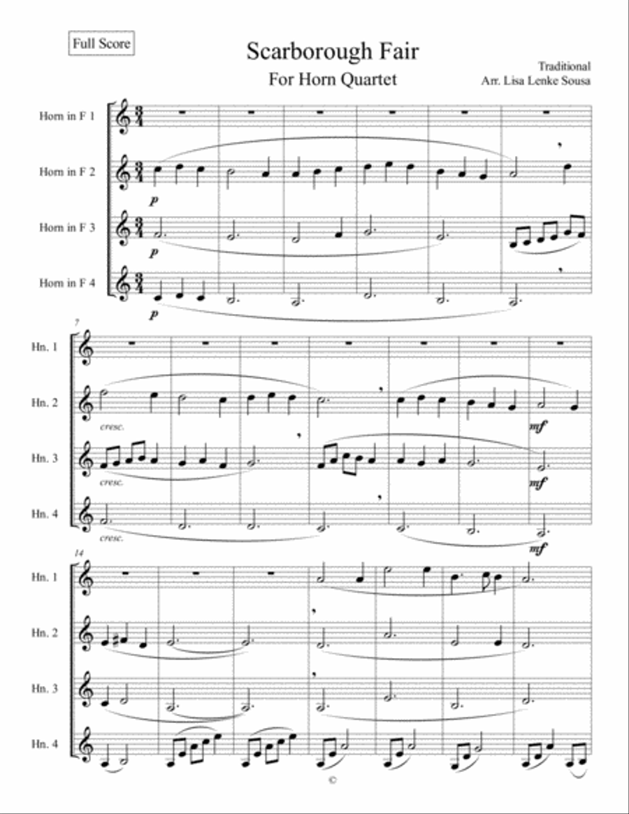 Scarborough Fair Brass Ensemble scores gallery preview page 2