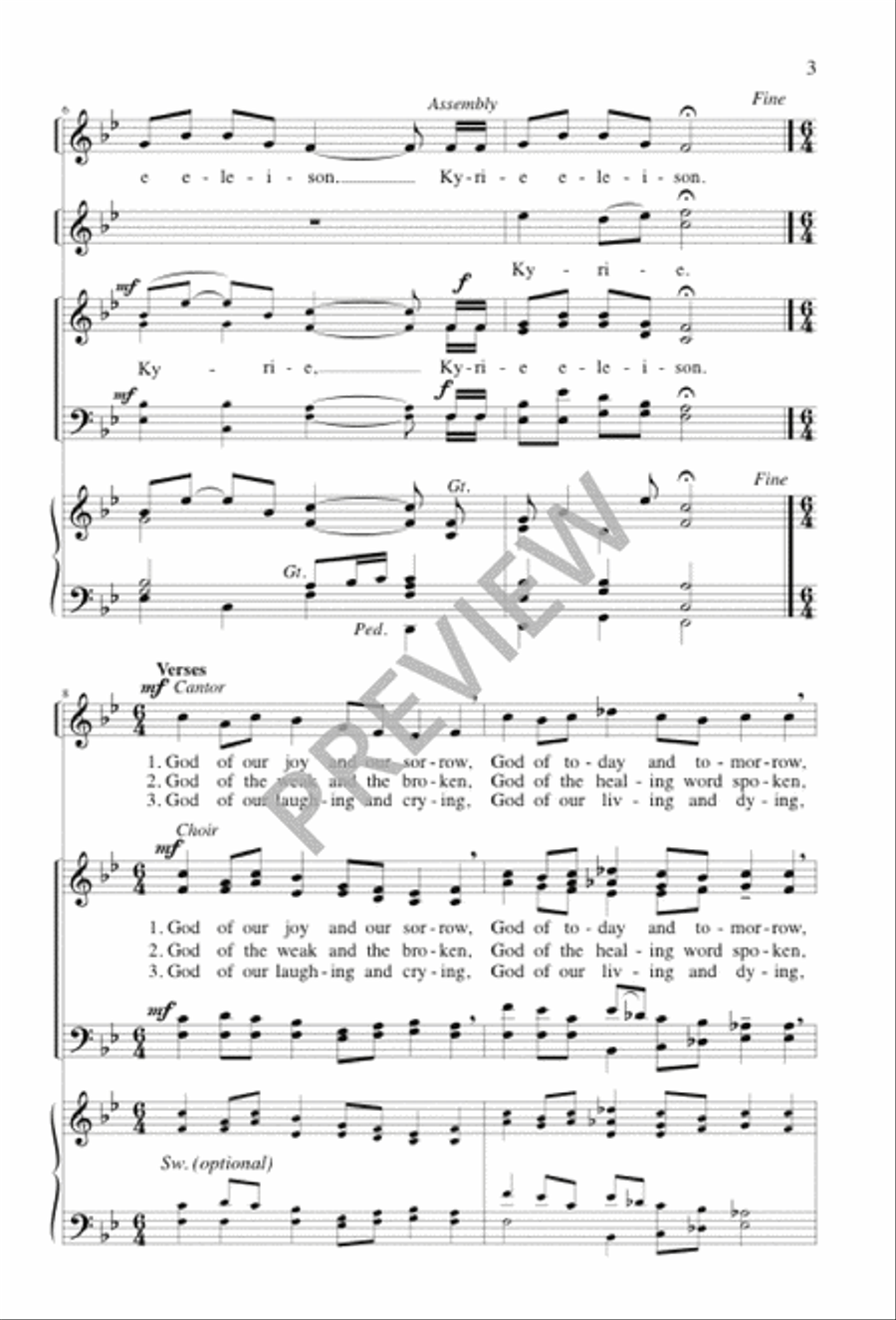Kyrie Litany 4-Part scores gallery preview page 2