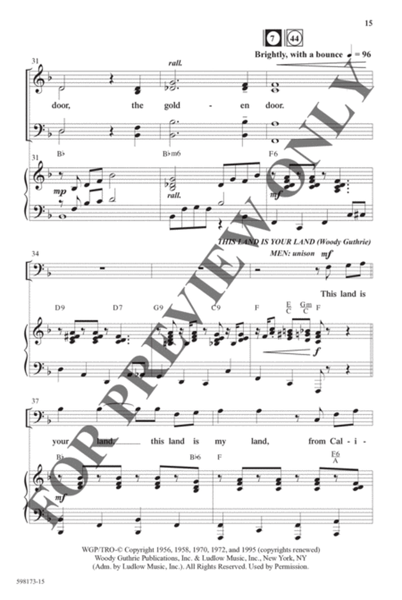 Sing America's Song - Choral Book