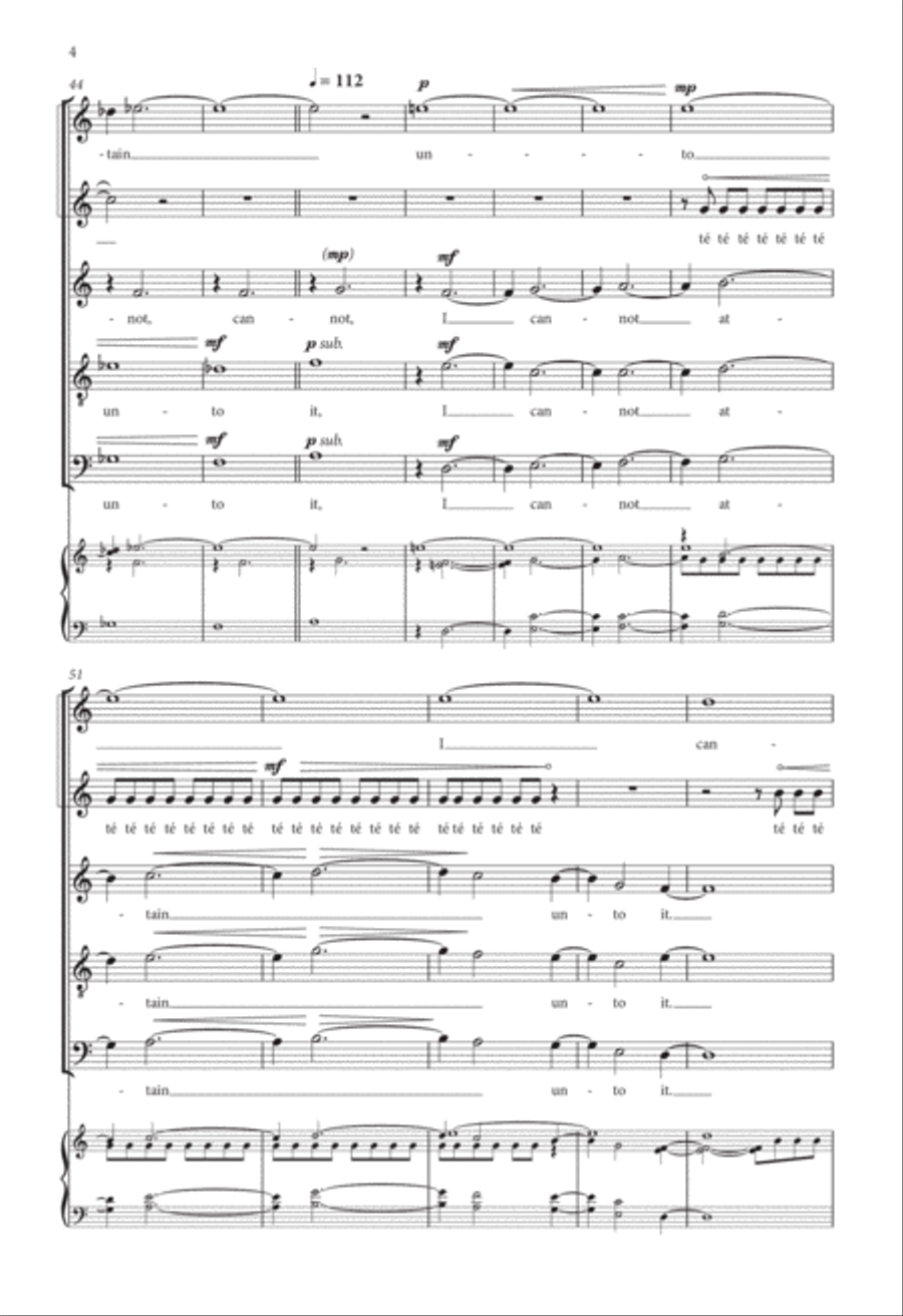I Cannot Attain Unto It 4-Part scores gallery preview page 4