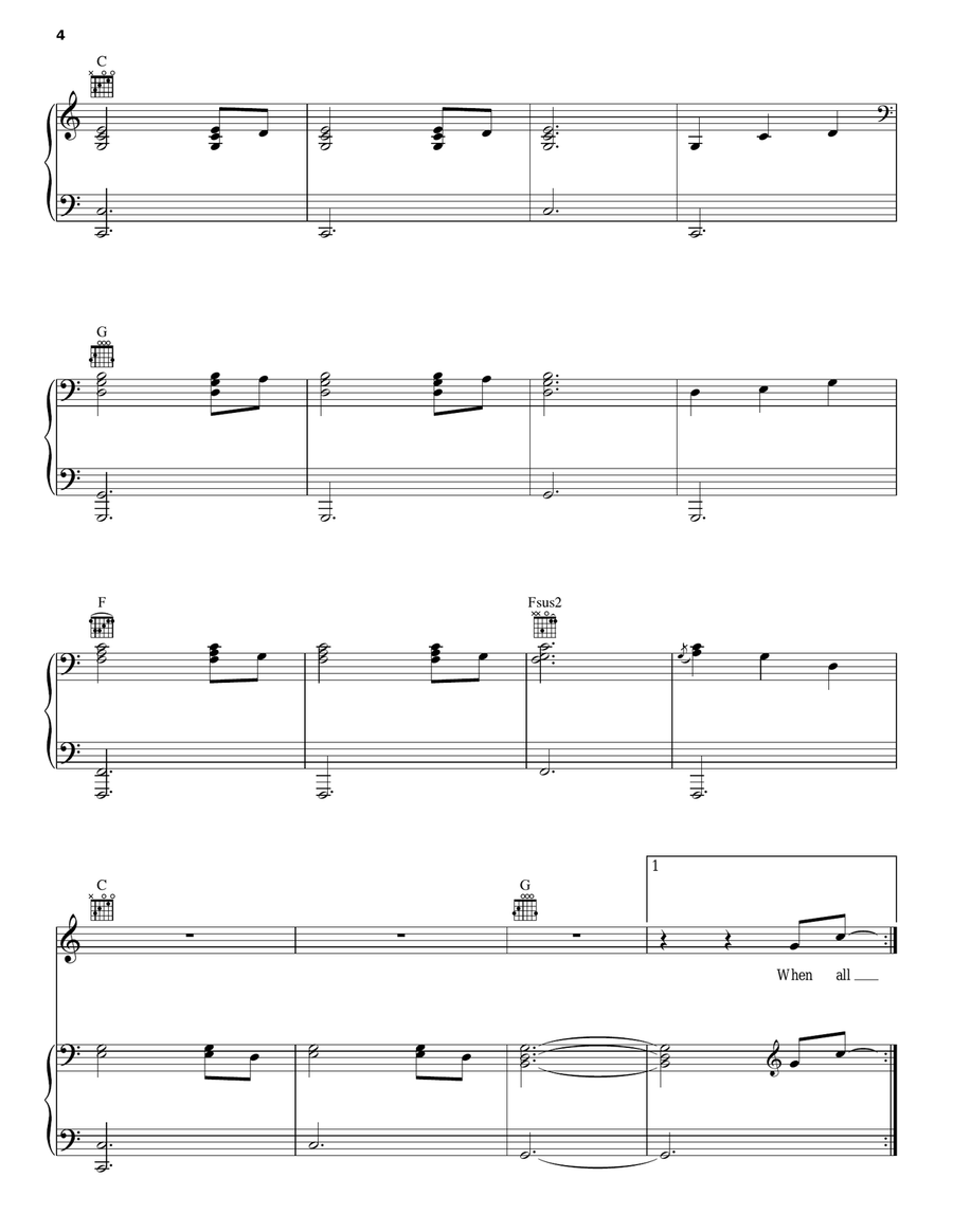 Morning Song Piano, Vocal, Guitar scores gallery preview page 4