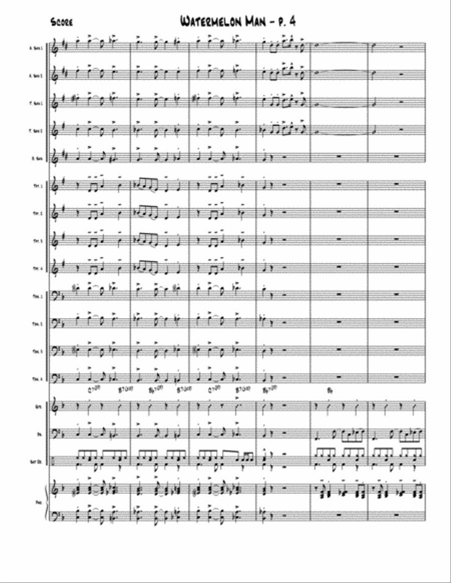 Watermelon Man Jazz Ensemble scores gallery preview page 5