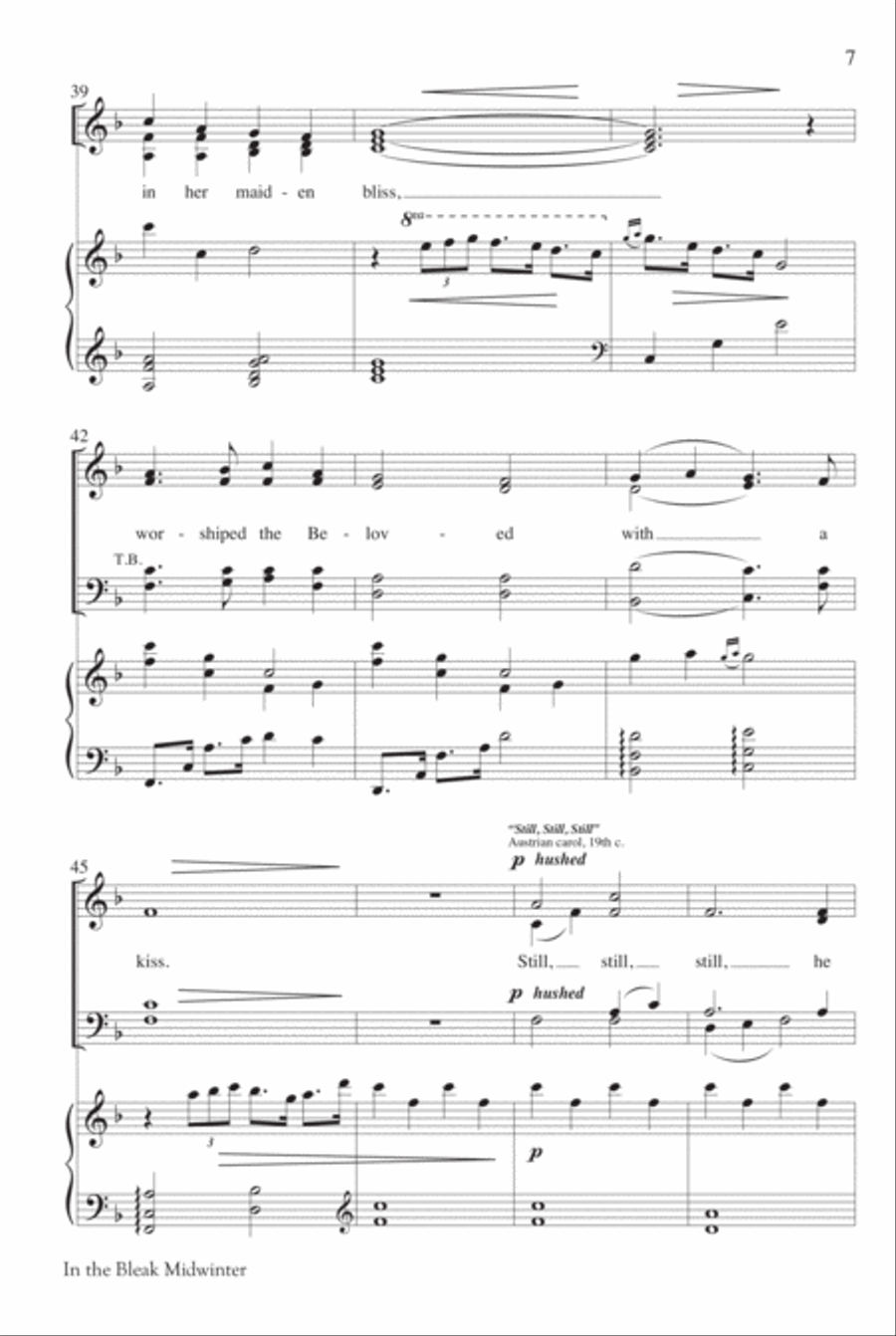 In the Bleak Midwinter 4-Part scores gallery preview page 7