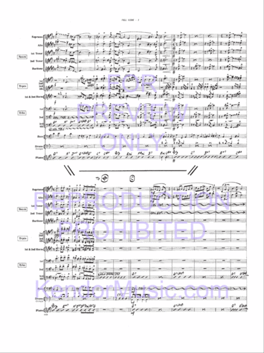 Farewell, The Farewell, The Jazz Ensemble scores gallery preview page 4