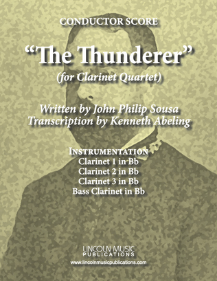 Book cover for March - The Thunderer (for Clarinet Quartet)