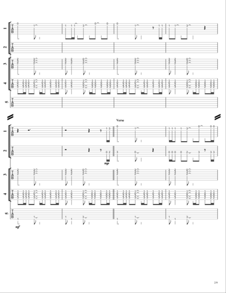 Free Fallin' Electric Guitar scores gallery preview page 3