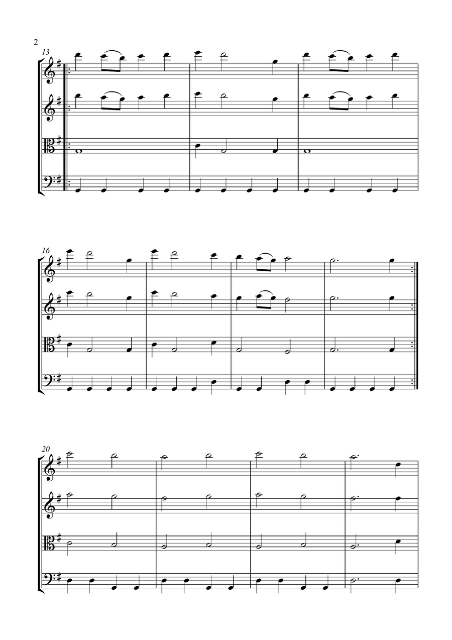 SPRING from the Four Seasons - Easy String Quartet Music String Quartet scores gallery preview page 2