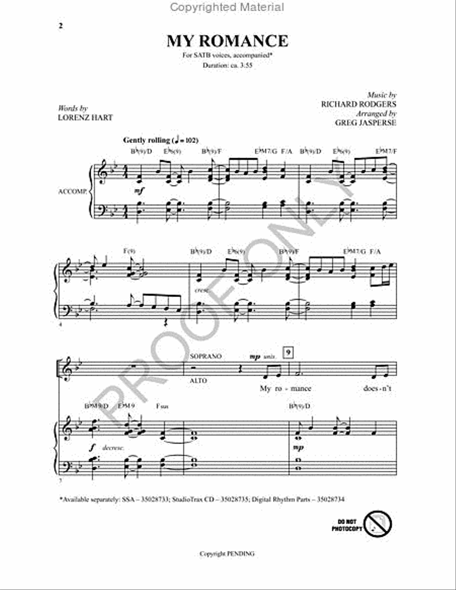 My Romance 4-Part scores gallery preview page 2