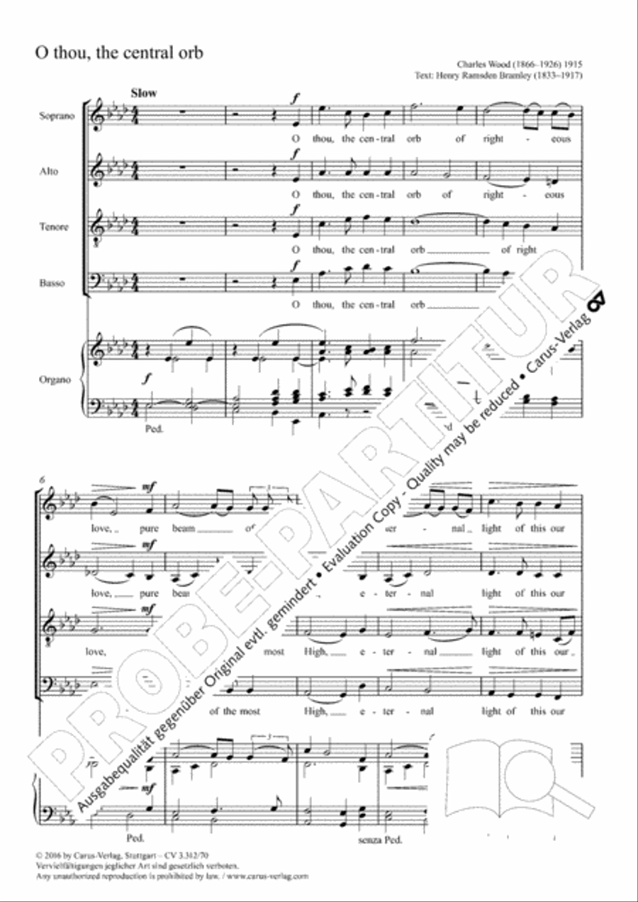 O thou, the central orb O thou, the central orb 4-Part scores gallery preview page 2