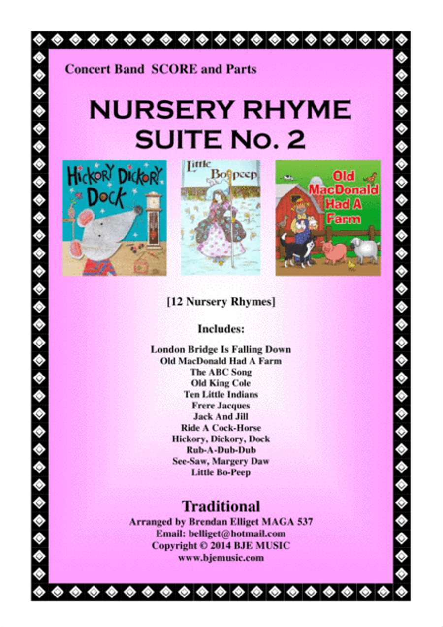 Nursery Rhyme Suite No. 2 - Concert Band Score and parts Concert Band scores gallery preview page 1