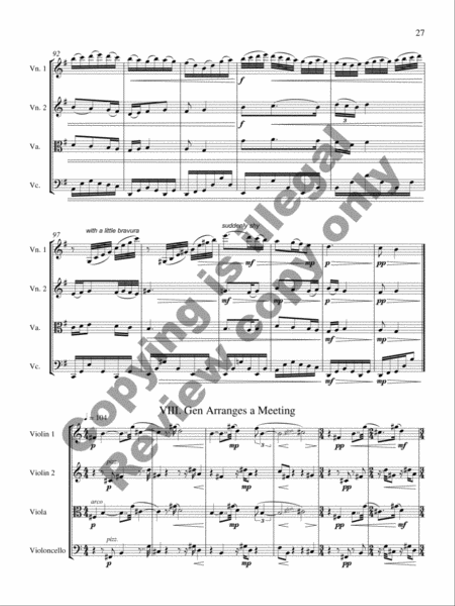 String Quartet No. 5 (Bel Canto) String Quartet scores gallery preview page 32