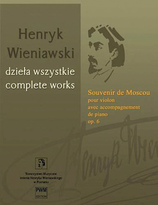 Book cover for Souvenir de Moscou, Op. 6 - Violin with Piano Accompaniment