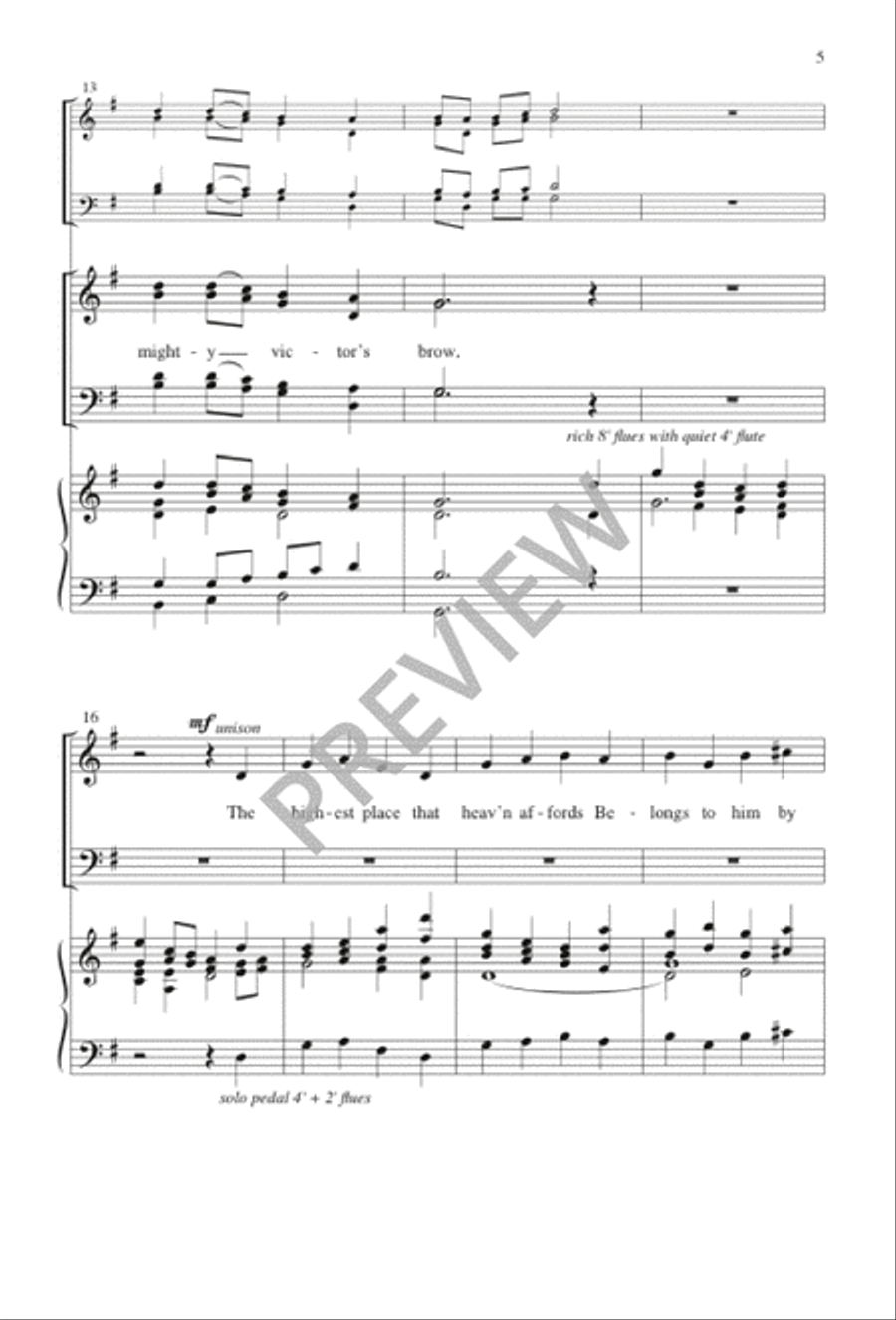 The Head That Once Was Crowned with Thorns 4-Part scores gallery preview page 6