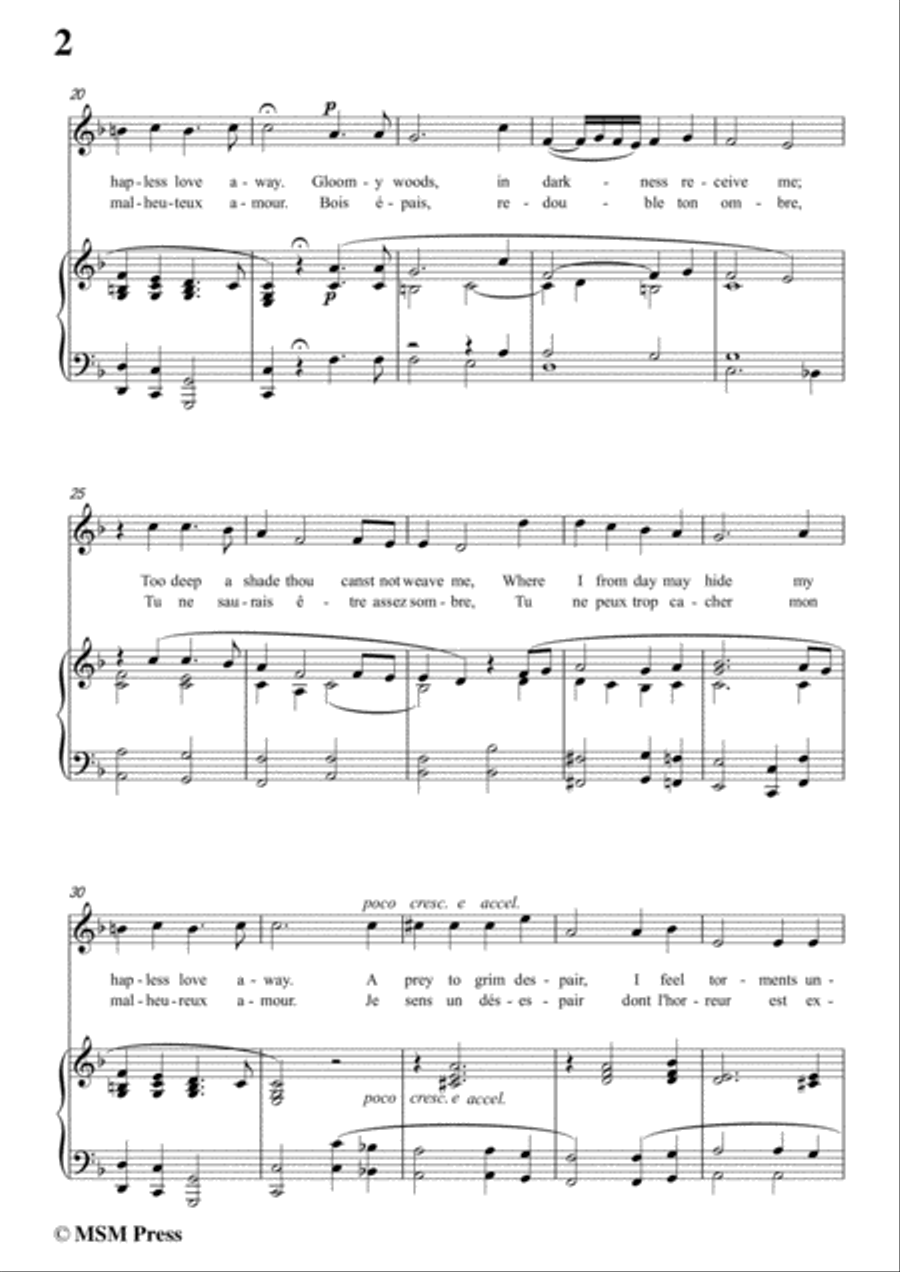 Lully-Bois épais,redouble ton ombre,from 'Amadis',in F Major,for Voice and Piano Voice Solo scores gallery preview page 4