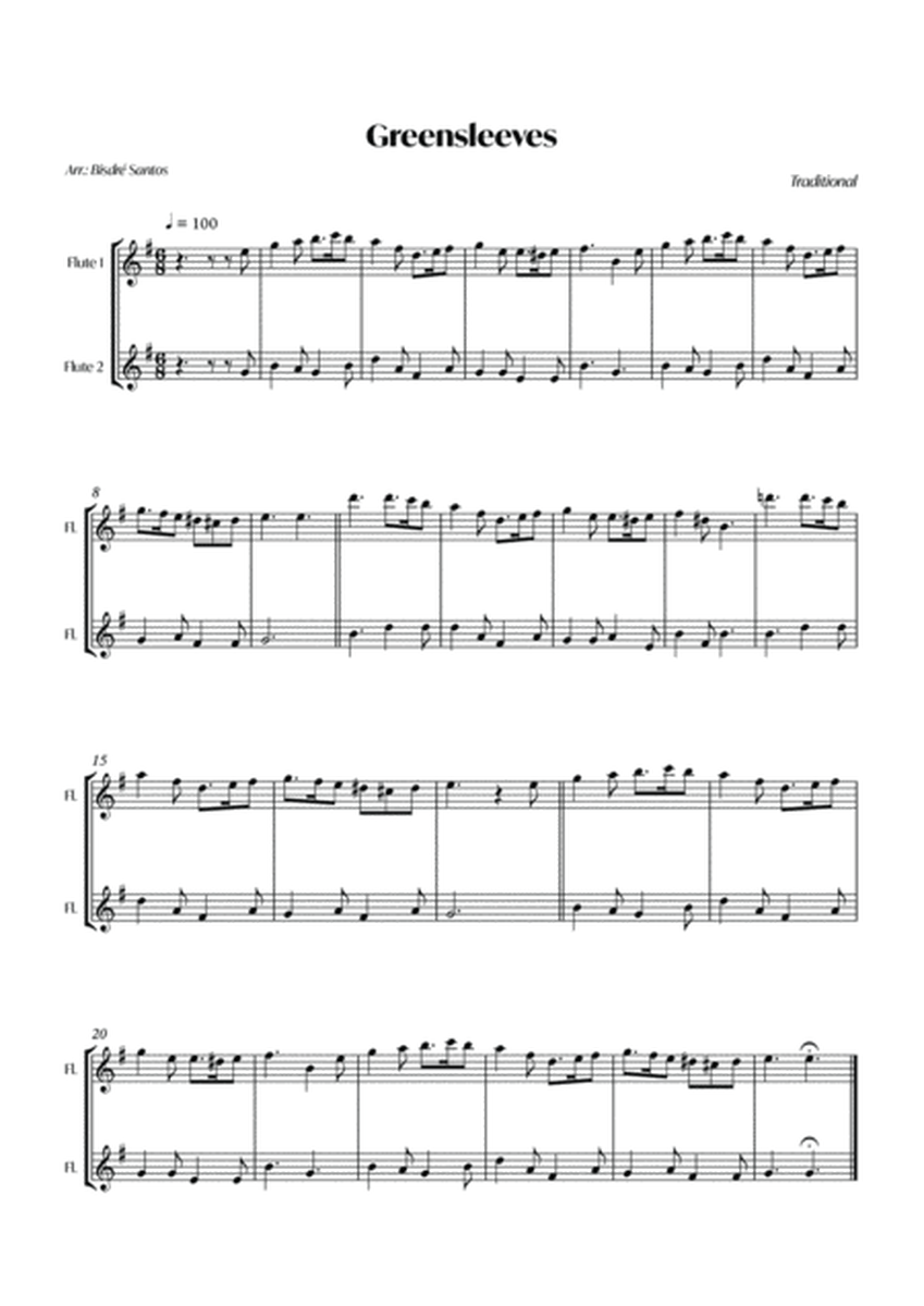 Greensleeves - 2 flutes - Score and parts image number null