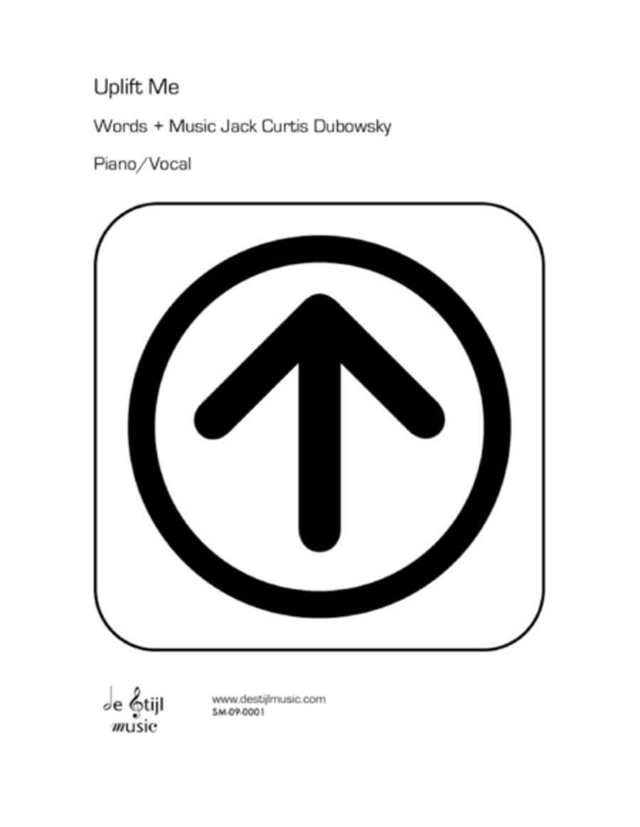 Uplift Me (Piano/Vocal) Piano, Vocal scores gallery preview page 1