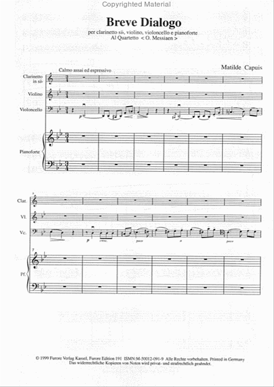 Breve Dialogo Clarinet scores gallery preview page 2