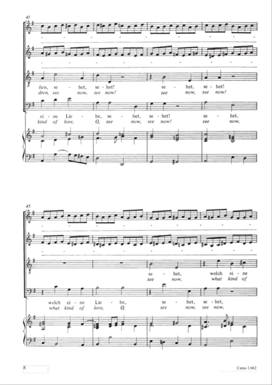 See now, what kind of love (Sehet, welch eine Liebe hat uns der Vater erzeiget) 4-Part scores gallery preview page 9