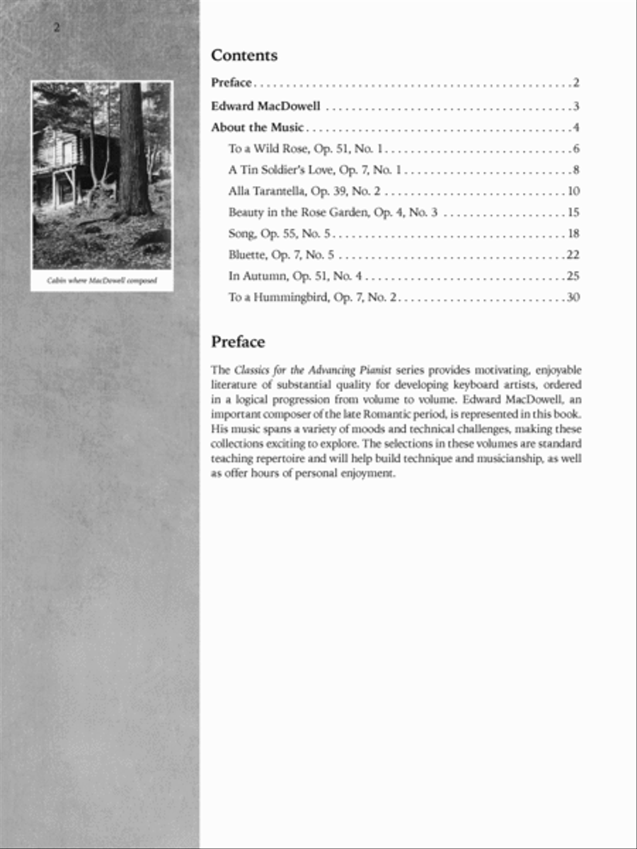 Classics for the Advancing Pianist -- Edward MacDowell, Book 1 Piano Solo scores gallery preview page 8