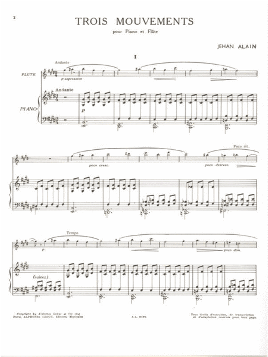 Trois Mouvements Flute Solo scores gallery preview page 2