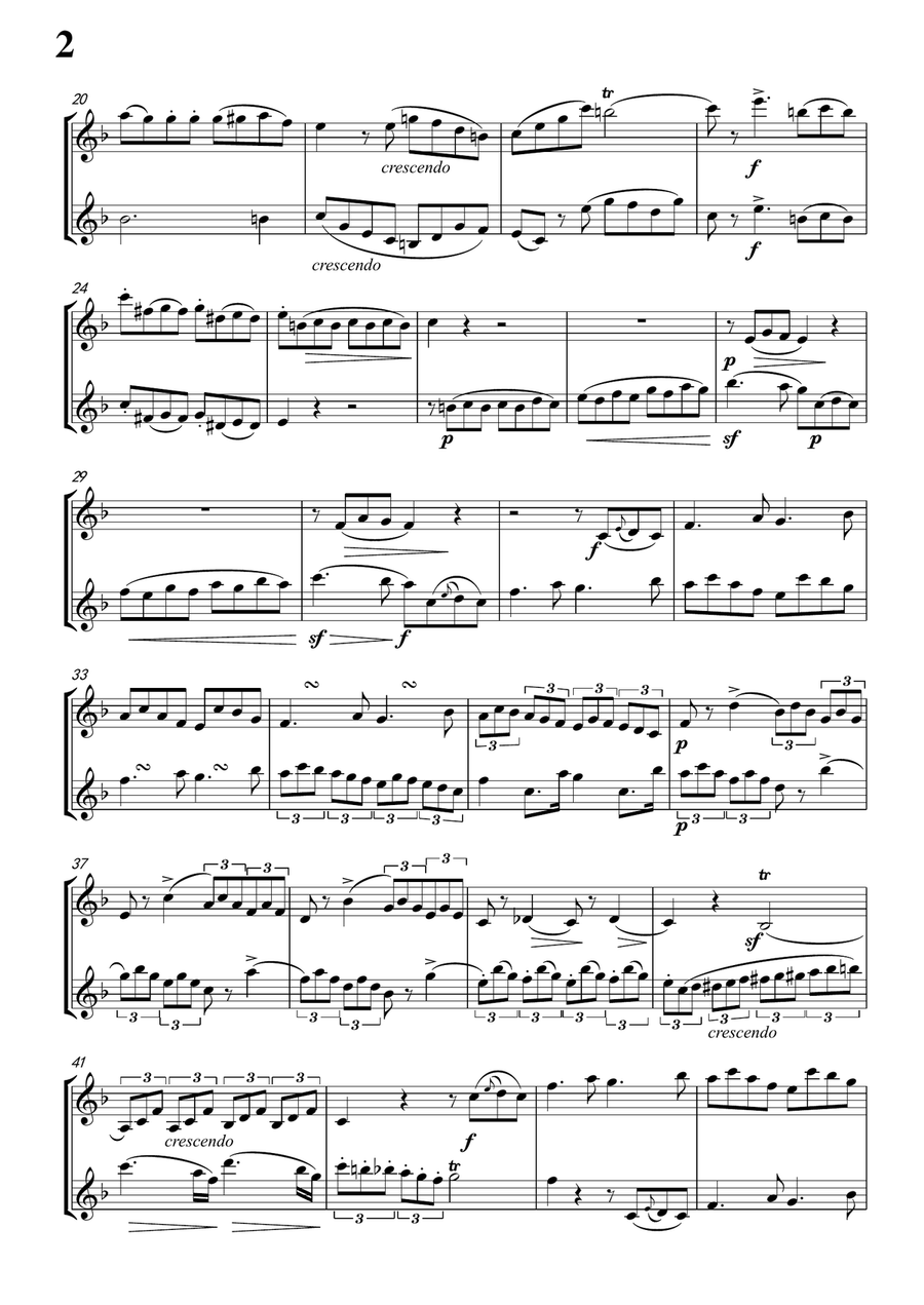 Crusell-Clarinet Duo No.2 Clarinet Duet scores gallery preview page 4