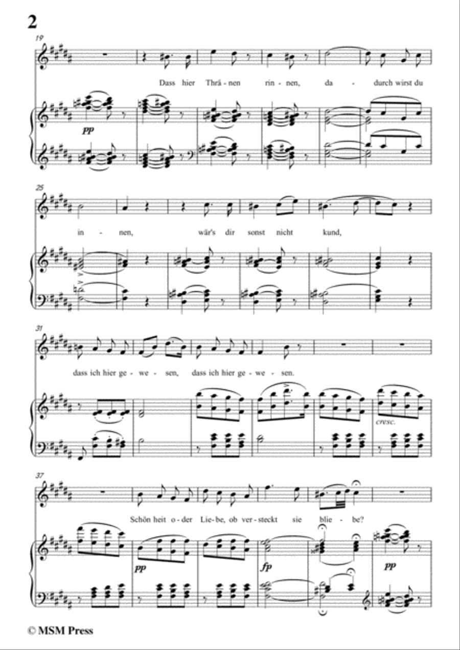Schubert-Dass sei hier gewesen,in B Major,Op.59,No.2,for Voice and Piano Voice Solo scores gallery preview page 4