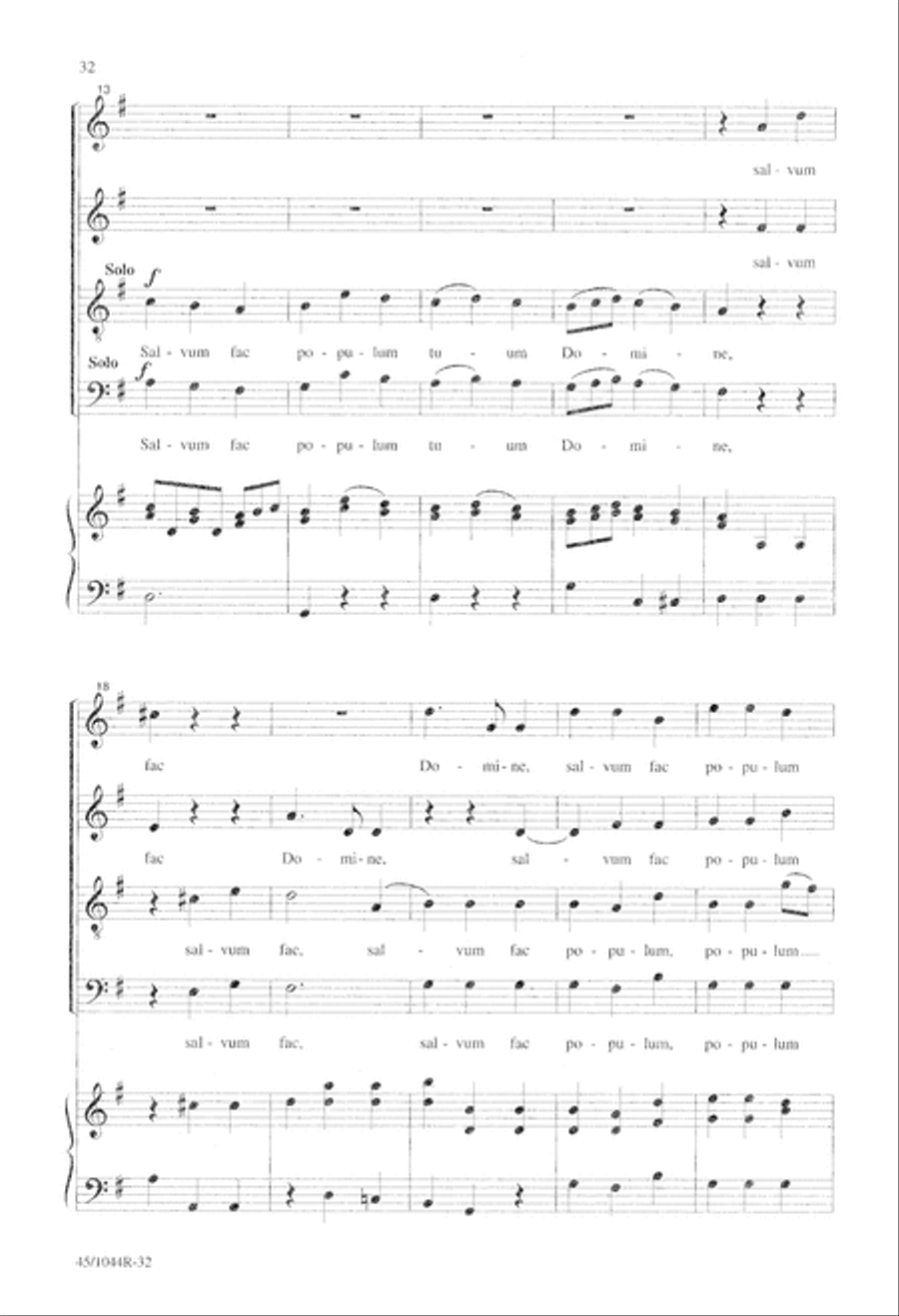 Te Deum Choral Score Te Deum Choral Score 4-Part scores gallery preview page 34