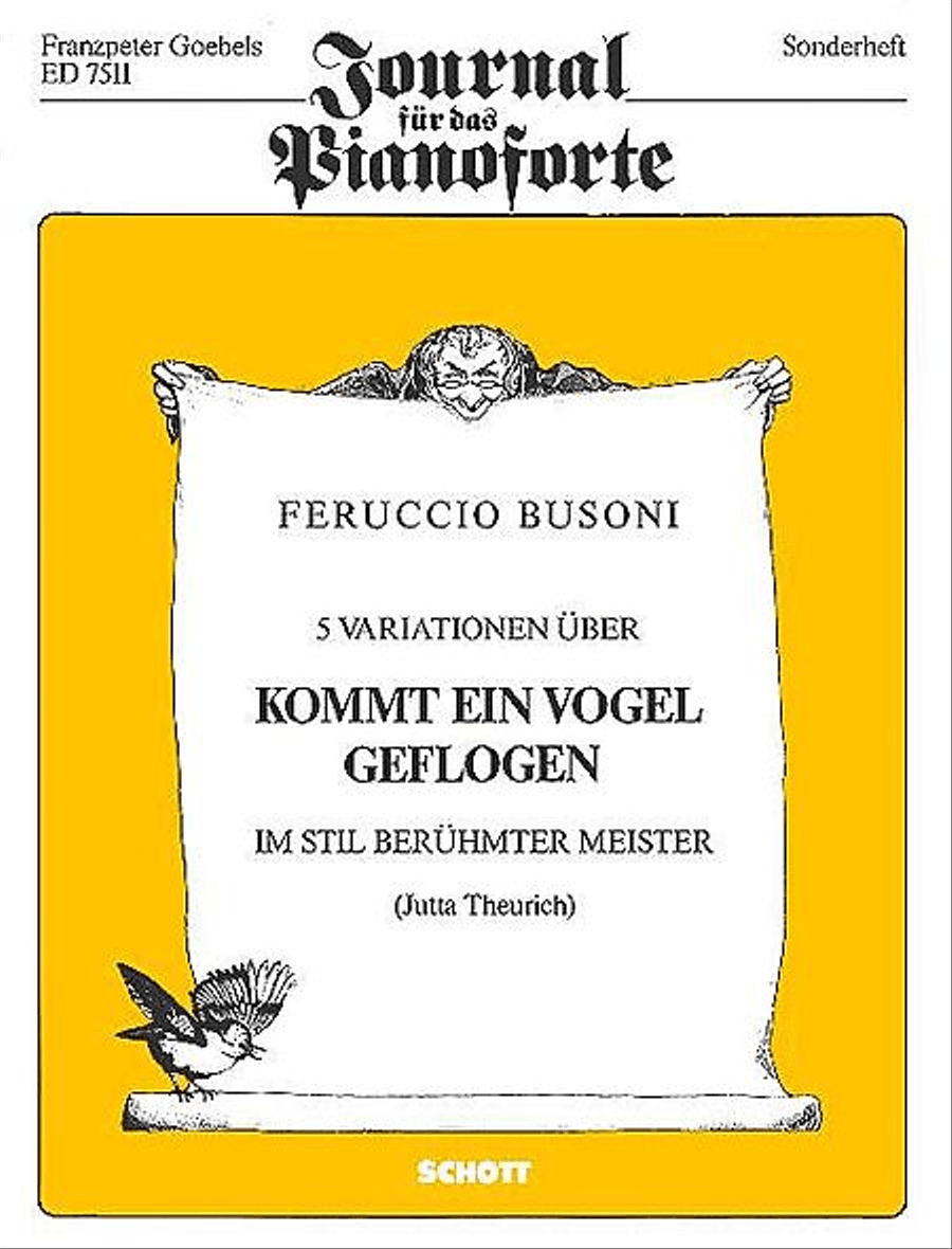 Variations on Kommt ein Vogel Piano Solo scores gallery preview page 1