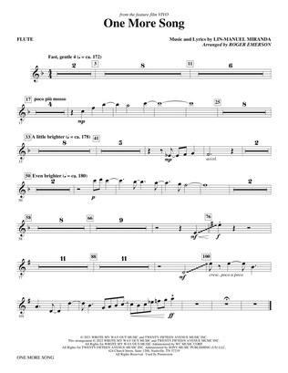 Book cover for One More Song (from Vivo) (arr. Roger Emerson) - Flute