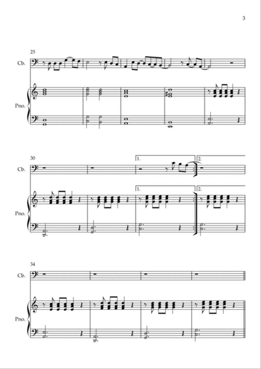 Flowers Double Bass scores gallery preview page 3