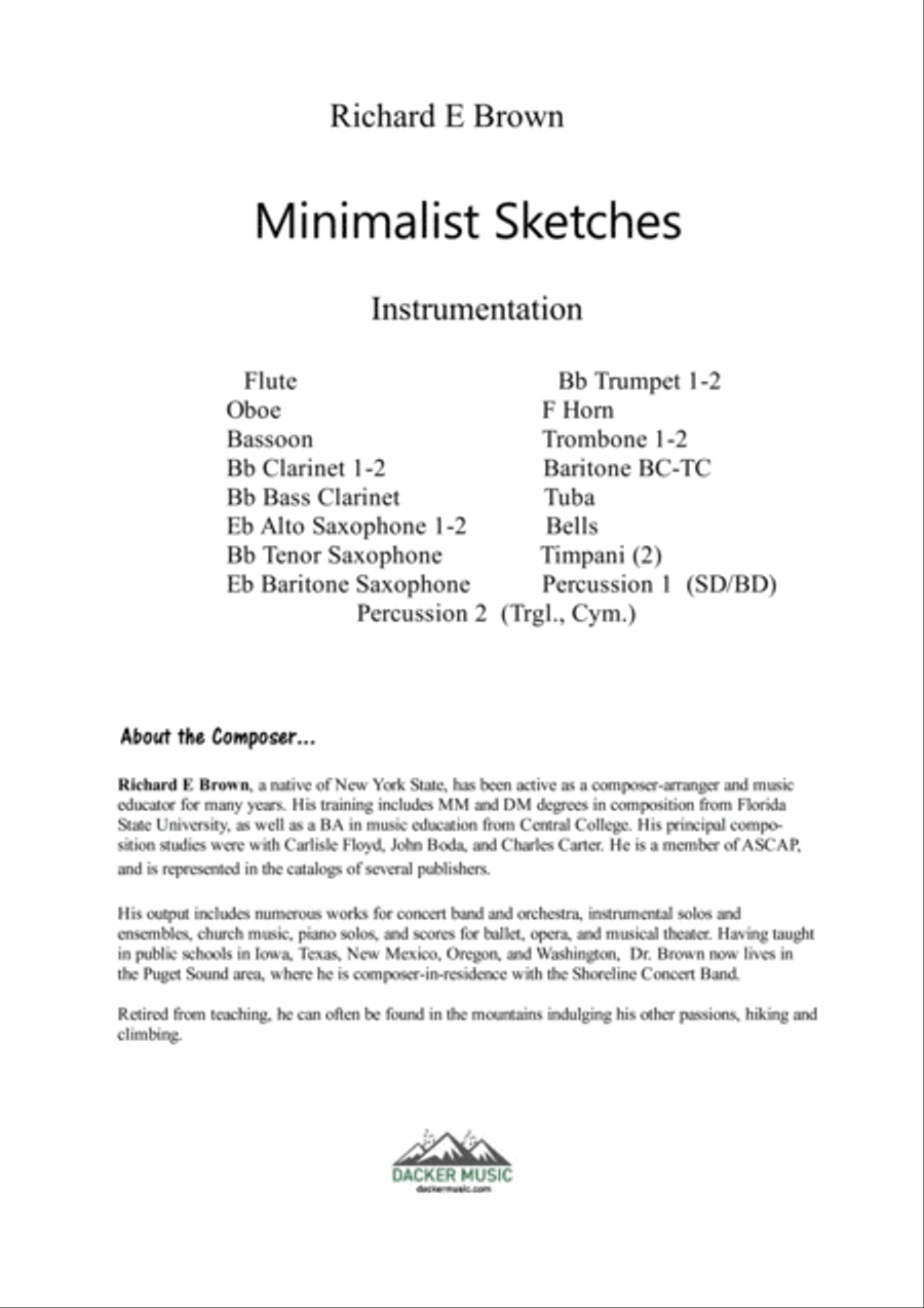 Minimalist Sketches Minimalist Sketches Concert Band scores gallery preview page 2