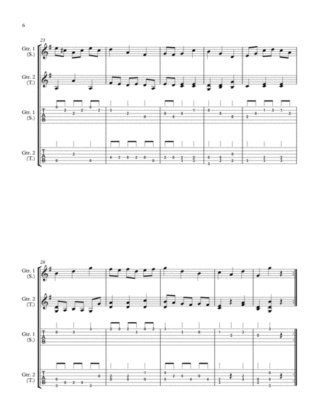 10 Little Duets for Teacher and Student (2 Guitars) image number null