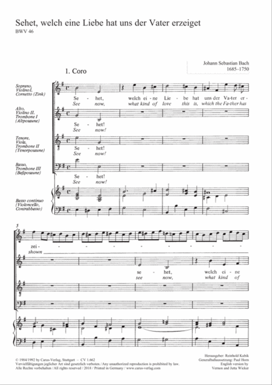 See now, what kind of love (Sehet, welch eine Liebe hat uns der Vater erzeiget) 4-Part scores gallery preview page 4