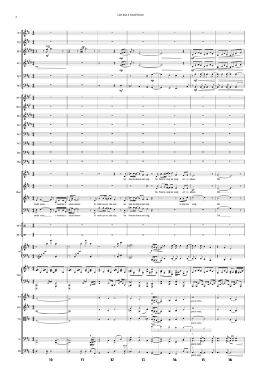I Am But A Small Voice Full Orchestra scores gallery preview page 2