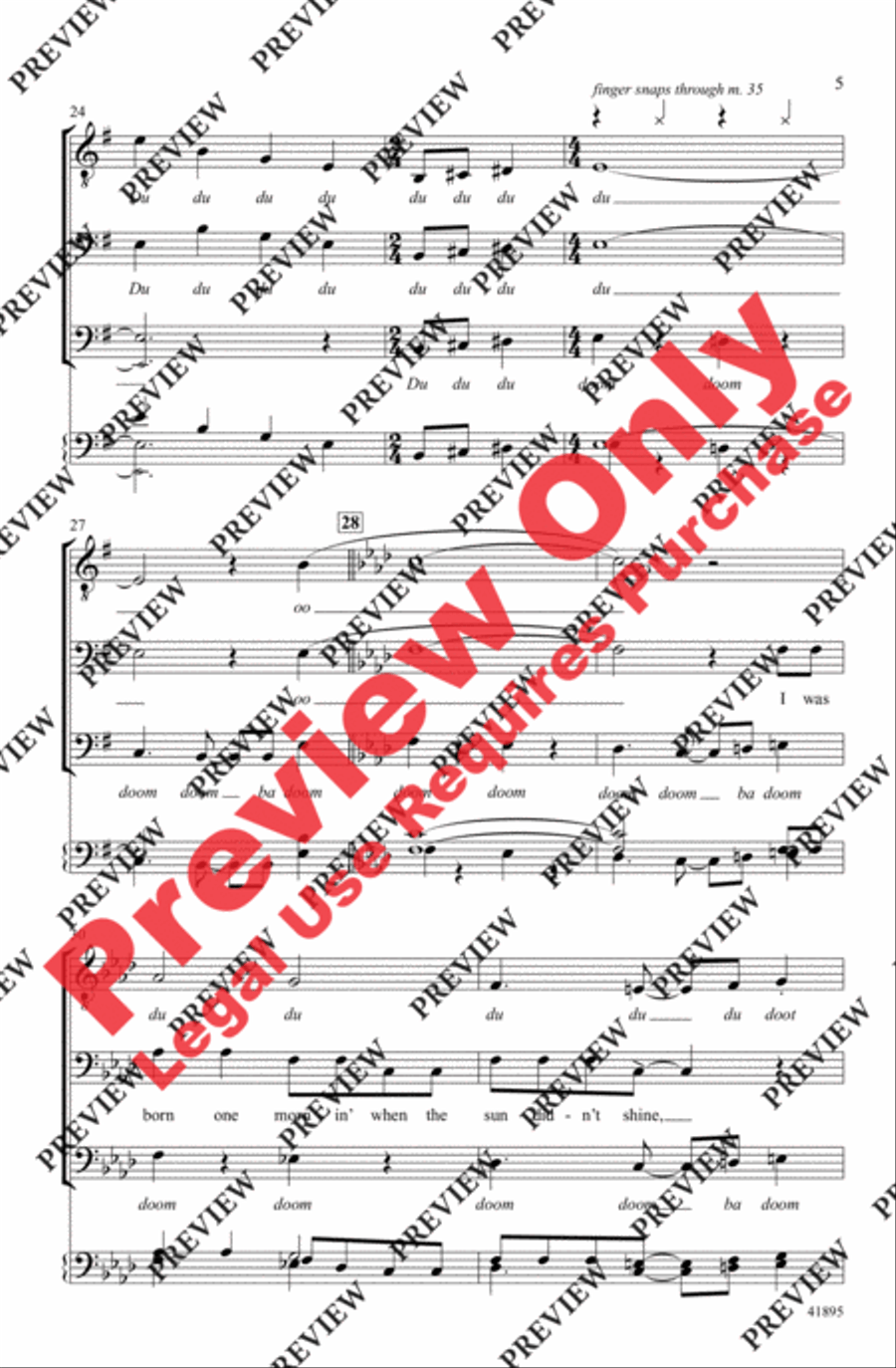 Sixteen Tons Men's Choir scores gallery preview page 5